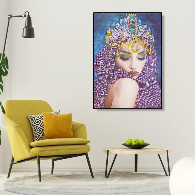 5D DIY Special Shaped Diamond Painting Beauty Cross Stitch Mosaic Kit Decor