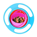 Novelty 360 Rotary Gyro Umbrella Spill-Proof Children Balance Bowl (Blue) Newly