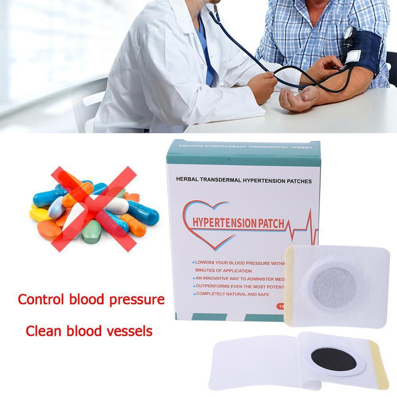 14pcs/Box Chinese Herbal Hypertension Patch Blood Pressure Reduce Plaster Newly