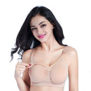 Women Pad Breastfeeding Bra Nursing Front Closure Clothes (S Nude Color)