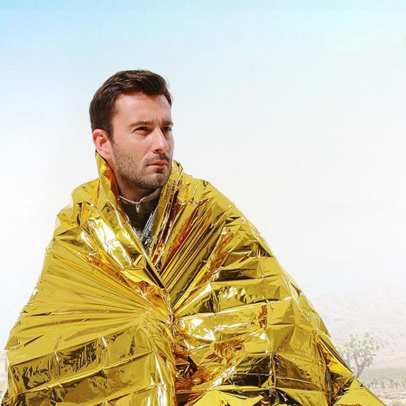 Outdoor Waterproof Emergency Blanket Thermal First Aid Rescue Survival Gear