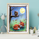 Fox Owl Diamond Painting Home Decoration Full Round Drill Animal for Living Room