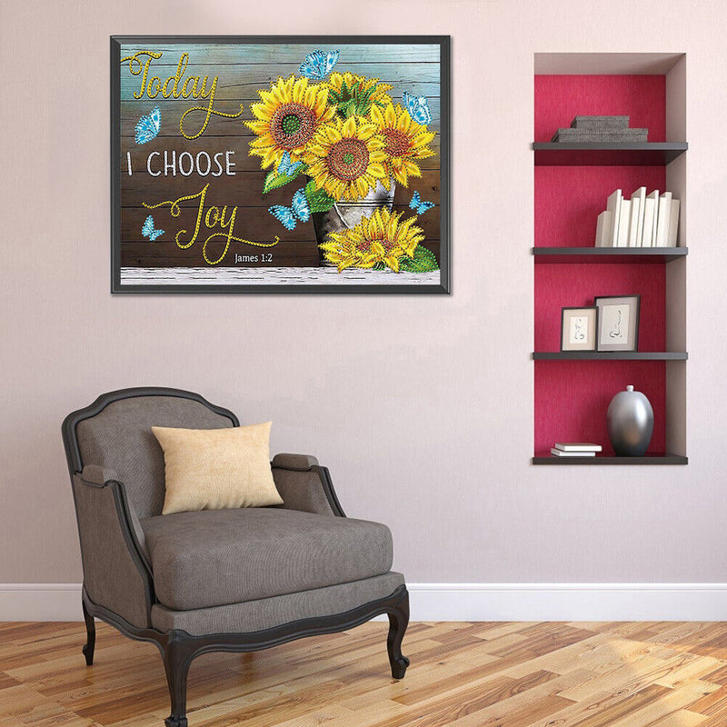5D Diamond Painting floral alphabet Partial Special Shape Drill DIY Art Newly