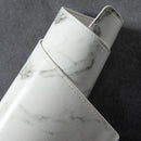 Marble Tissue Box Case Leather Home Car Napkin Paper Towel Container (White