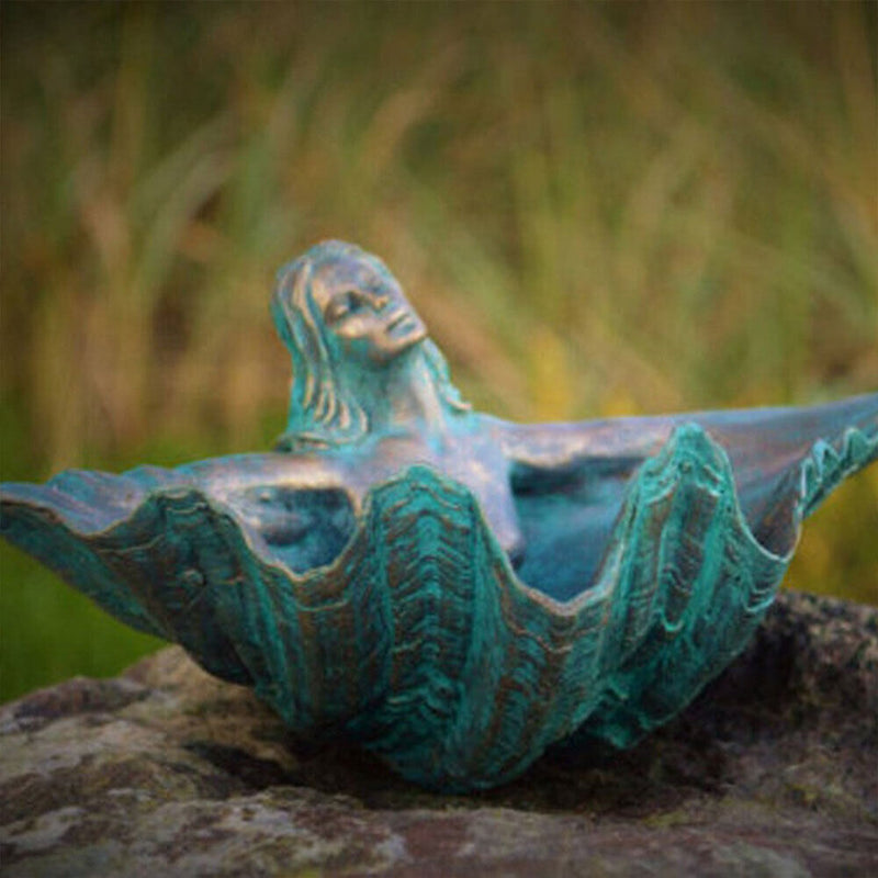 Clam Shell Goddess Ocean Altar Bowl Sculpture Figures Home Decor Craft Gift