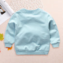 Boys Baby Cute O-Neck Sweatshirt Cute Animal Warm Casual Tops (Blue 18-24M)