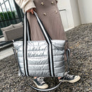 Female Lattice Pattern Armpit Bag Solid Color Large Capacity Tote Shoulder Bag