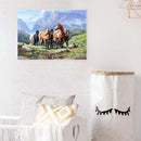 5D DIY Full Drill Diamond Painting Hiking Horses Embroidery Craft Needlework Set