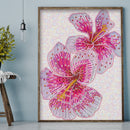 5D Special Shaped Crystal Pink flower DIY Full Drill Diamond Painting