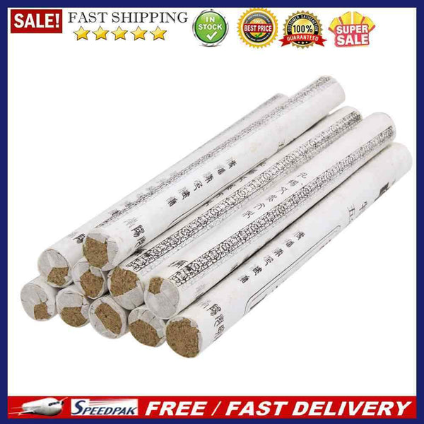 10pcs Chinese Traditional Moxa Roll Moxibustion Pain Relief Burning Sticks