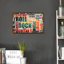 Roll Rock Metal Plate Tin Plaque Bar Pub Wall Art Sign Home Decoration
