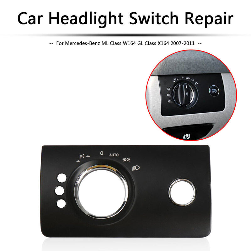 Headlight Switch Repair Cover for Mercedes-Benz W164 2007-2011 (Black C) Newly