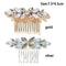Wedding Hair Ornaments Leaf Rhinestone Hair Comb Bridal Hair Clips Flower