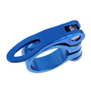 34.9mm MTB Bike Cycling Saddle Seat Post Clamp Quick Release QR Style Blue Newly