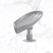 Leaf Shape Soap Box Drain Stand Suction Cup Punch-free Holder (Short Grey) Newly