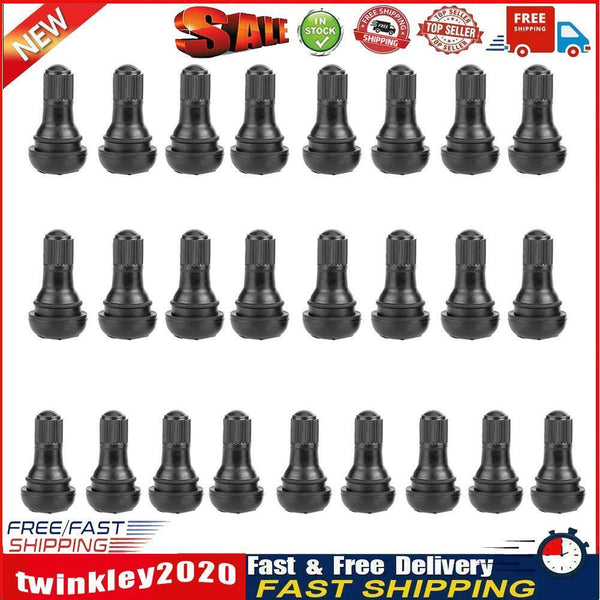 TR412 Snap-in Rubber Tubeless Tire Valve Stems for Car Motorcycle (25pcs) Newly