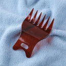 Men Salon Large Tooth Hairdressing Comb Plastic Styling Comb (Glossy Brown)