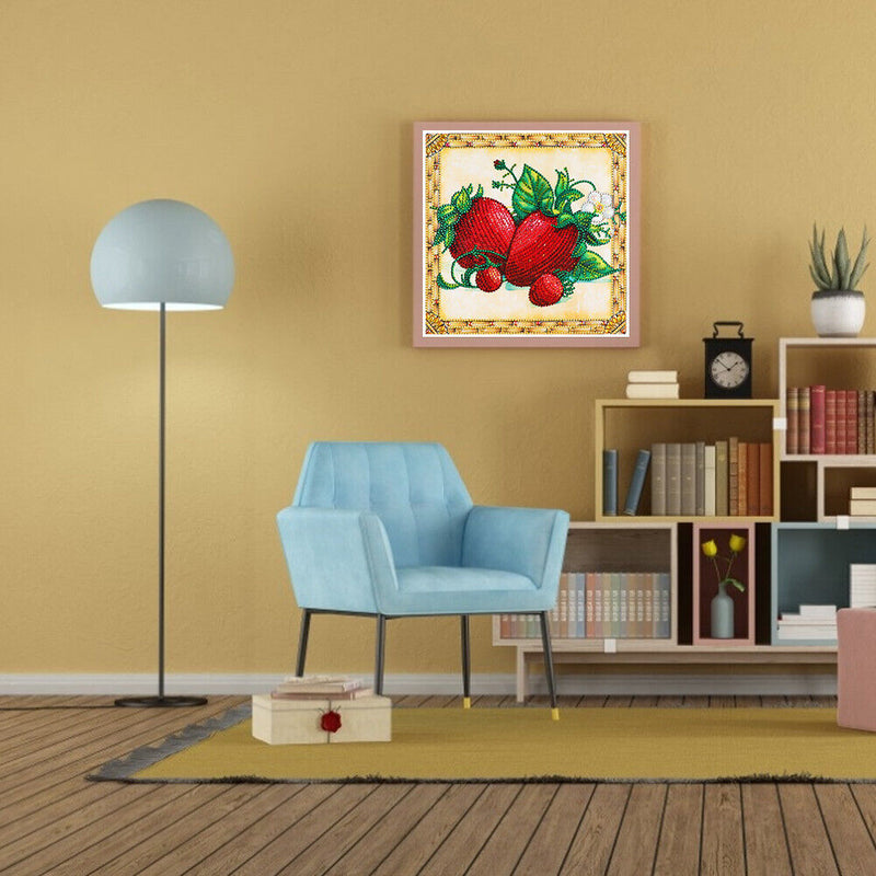 5D Diamond Painting Kit Strawberry Partial Special Shape Drill DIY Picture