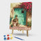 DIY Digital Oil Painting Flowers in Front of the Door No Frame Picture By Num