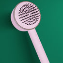 One-key Self-cleaning Hair Brush Anti-Static Airbag Massage Comb (Pink) Newly