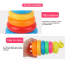 Early Educational Rainbow Tower Stack Circle Duck Ring Puzzle Pyramid (C) Newly