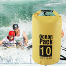 Waterproof Dry Bag Pack Sack Swimming Kayaking River Trekking (10L Yellow) Newly