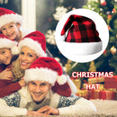 #A Christmas Hat Fashion Lattice Santa Claus Red Hats for Family Friend Lover Gi