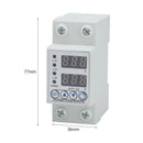 #A 63A 230V Adjustable Digital Over Voltage Current Under Voltage Protective Dev