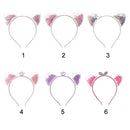 Shining Cartoon Hair Band Crown Transparent Hair Accessories Cat Ear Head Band