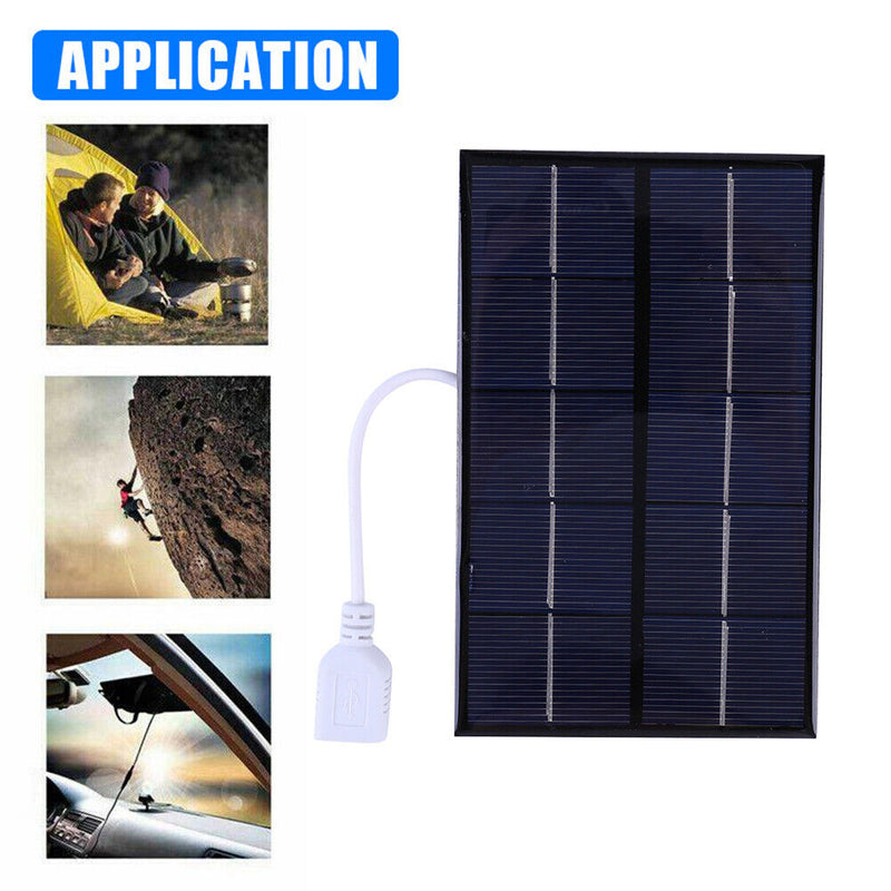 USB Solar Panel 5W 5V DIY Solar Charger 88x142mm for 3-5V Battery/Mobile Ph