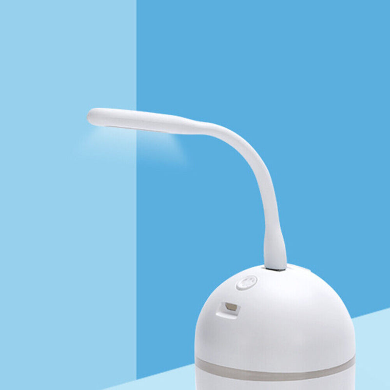 LED USB Night Light Desk Book Light Portable Lamp Bendable Lighting (White)