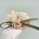 Braiding Tool Organza Camellia Elastic Hair Rope Hair Band Hair Ring Headwear