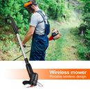 Electric Lawn Mower 2000mAh Li-ion Cordless Grass Trimmer Garden Pruning