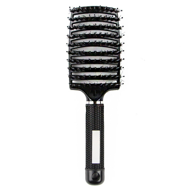 Multifunction Curved Shape Comb Hairdressing Massage Comb Brush (Black) Newly