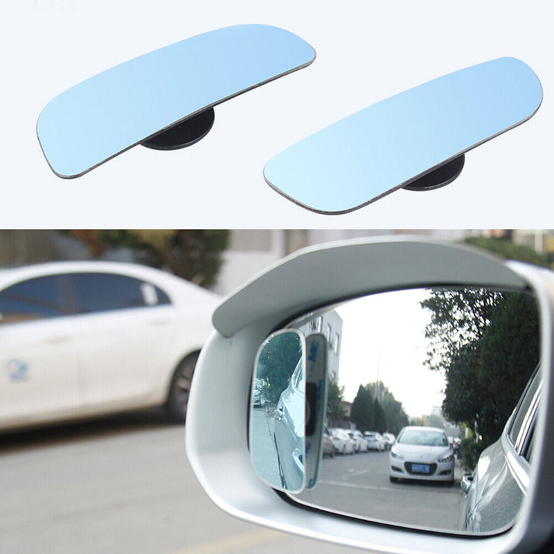 1 Pair Car Styling HD Frameless Blind Spot Mirrors Auto Accessories (Blue) Newly