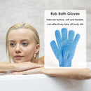 Five Fingers Bath Gloves Shower Towel Scrub Body Child Home Supply (Blue) Newly