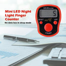 0-99999 LCD Finger Counter LED Luminous Electronic Tally Counter (Red)