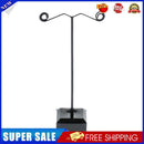 Acrylic Metal Stud Earring Display Rack Stand Jewelry Holder (Black L)