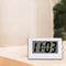 Mini LCD Digital Electronic Desktop Time Clocks Silent Desk Clocks (White)