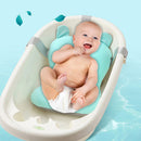 Cartoon Portable Soft Baby Shower Bath Pad Mat Adjustable Bath Rack (Blue) Newly