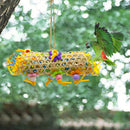Parrots Shredder Toys Chewing Hanging Rattan Paper Strings Drawing with Bal