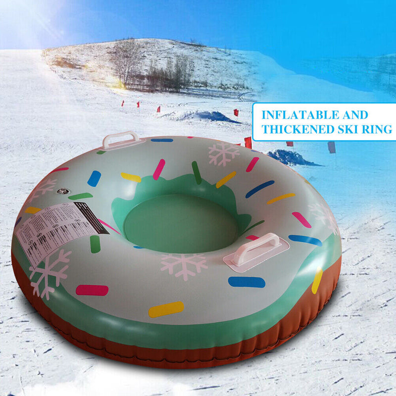 Durable Inflatable Snow Sled Tire Tube Skiing Ring Pad Outdoor Sports Supplies