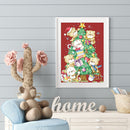 Full Embroidery Cross Stitch Set Needlework Kit 11CT Christmas Trees Artwork