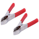 2Red+ 2Black 30A 75mm Nickel Coated Car Battery Test Clips Alligator Clamps