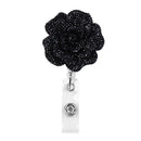 ID Name Card Retractable Badges Holder Key Ring Badge Reel Rose Shape For 2PCS