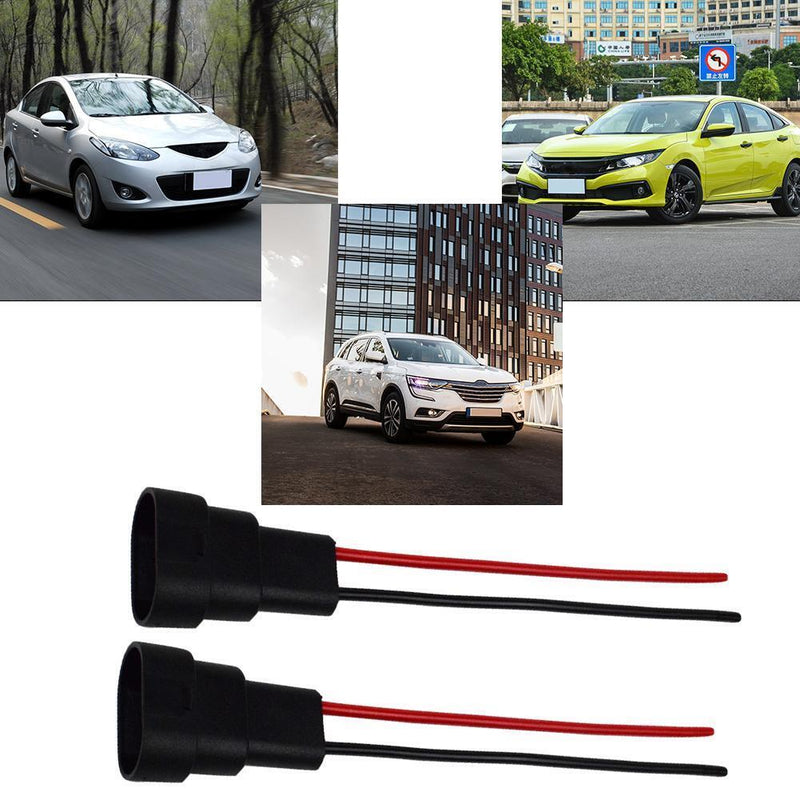 2x HB3 9006 HB4 Bulb Socket Male Adapter Connector for Headlight Fog Lamp Newly