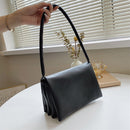 Retro Women Soft PU Solid Color Shoulder Bag Casual Ladies Multi Layer Handbag