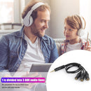 3.5mm 4 Pole Stereo Audio Splitter Cable Plug Male to 3 Way Audio Extension