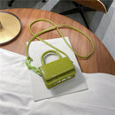 Alligator Pattern Shoulder Crossbody Bag Women PU Leather Mini Handle Tote Purse
