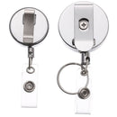Stationery Metal Anti-Lost Clip Lanyards Badge Holder Key Ring Retractable